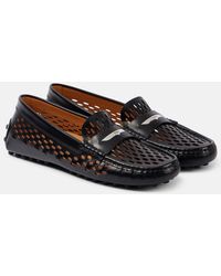 Tod's - Gommino Cutout Leather Driving Shoes - Lyst