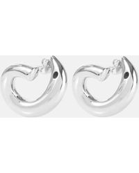 Bottega Veneta - Sterling Silver Hoop Earrings - Lyst