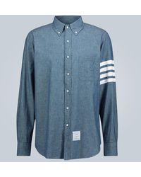 Thom Browne - 4-Bar Chambray Shirt - Lyst