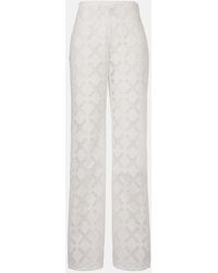 TOVE - Kaia Embroidered Wide-Leg Pants - Lyst