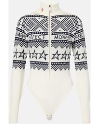 Perfect Moment - Intarsia-Knit Merino Wool Bodysuit - Lyst