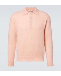 AURALEE - Mohair And Wool Polo Sweater - Lyst