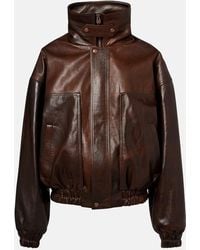 Magda Butrym - Oversized Leather Bomber Jacket - Lyst
