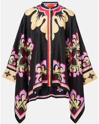 La DoubleJ - Foulard Printed Silk Blouse - Lyst