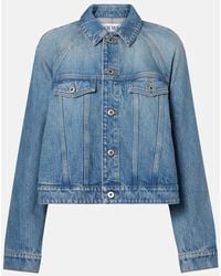 Loewe - Cropped Denim Jacket - Lyst