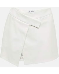 The Attico - Cloe Wrap Leather Miniskirt - Lyst