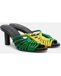 JW Anderson - Plot Woven Leather Mules - Lyst