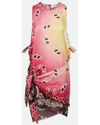 The Attico - Printed Silk Minidress - Lyst