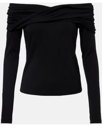 Max Mara - Orafo Off-Shoulder Virgin Wool Top - Lyst