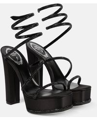 Rene Caovilla - Cleo Embellished Platform Sandals 130 - Lyst