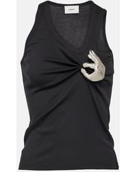 Coperni - Emoji Embellished Cotton Tank Top - Lyst