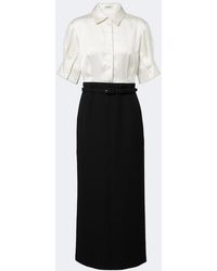 Jonathan Simkhai - Alvera Twill Midi Dress - Lyst