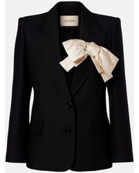 Valentino - Crepe Couture Bow-Detail Blazer - Lyst