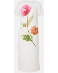 Carolina Herrera - Poppy Print Midi Dress - Lyst