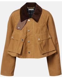 JW Anderson - Corduroy-Trimmed Cropped Cotton Jacket - Lyst