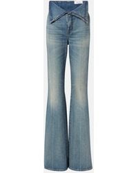 McQueen - Faded High-Rise Bootcut Jeans - Lyst