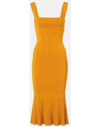 Galvan London - Atalanta Knitted Midi Dress - Lyst