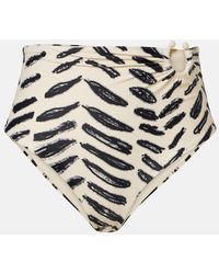 Johanna Ortiz - Gathered Printed Bikini Bottoms - Lyst