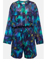Isabel Marant - Niely Printed Cotton Playsuit - Lyst