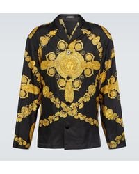 Versace - Camisa de seda con estampado Barocco - Lyst
