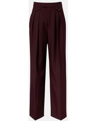Chloé - High-Rise Virgin Wool Wide-Leg Pants - Lyst