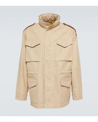Tod's - Coated Leather-trimmed Cotton Jacket - Lyst