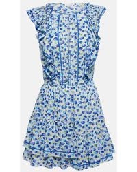 Poupette - Bambi Printed Ruffled Minidress - Lyst