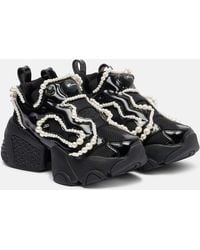 Noir Kei Ninomiya - X Reebok Embellished Platform Sneakers - Lyst