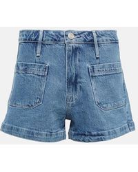 FRAME - Shorts di jeans Le Bardot - Lyst