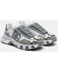 Dolce & Gabbana - Dg Country Road Suede-Trimmed Sneakers - Lyst