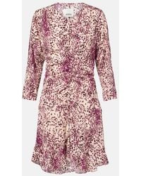 Isabel Marant - Octavia Printed Silk-Blend Minidress - Lyst