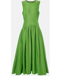 Carolina Herrera - Vestido Largo De Mezcla De Algodon - Lyst