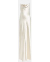 Saint Laurent - Silk Satin Gown - Lyst