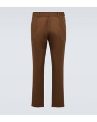 Herno - Pantalon droit en coton melange - Lyst