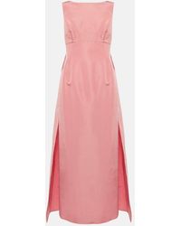 Oscar de la Renta - Caped Silk Faille Gown - Lyst
