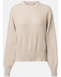 Brunello Cucinelli - Ribbed-Knit Cashmere-Blend Sweater - Lyst
