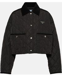 Prada - Re-nylon Quilted Cropped Jacket - Lyst