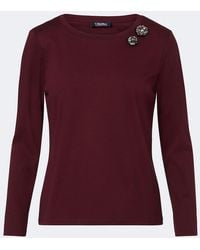 Max Mara - Embellished Cotton-Jersey T-Shirt - Lyst