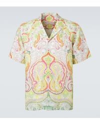 Orlebar Brown - Maitan Printed Linen Bowling Shirt - Lyst