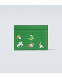 Loewe - X Suna Fujita Bunny Anagram Leather Cardholder - Lyst