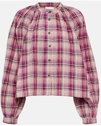 Isabel Marant - Blandine Checked Cotton And Linen Shirt - Lyst