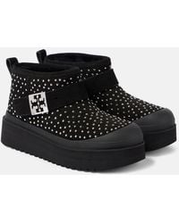 Tory Burch - Mellow Suede Platform Ankle Boots - Lyst