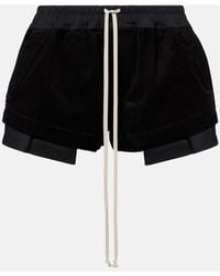 Rick Owens - Fog Cotton And Linen Shorts - Lyst