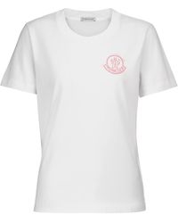 Moncler Logo Cotton Jersey T-shirt - White