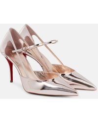 Christian Louboutin - Miss Z Strap 80 Leather Mary Jane Pumps - Lyst