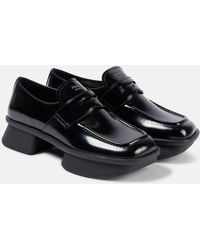 Prada - Sole Flat Shoes With Glossy Finish And Moder - Lyst