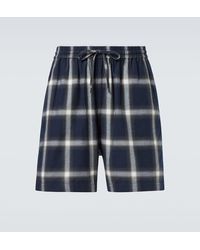 Acne Studios - Short En Coton A Carreaux - Lyst