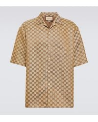 Gucci - Archivio Patch-pocket Relaxed-fit Linen-blend Shirt - Lyst