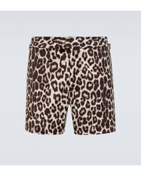 Tom Ford - Leopard Print Swim Shorts - Lyst