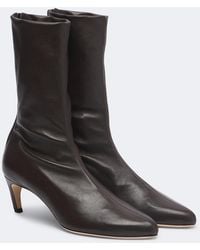 Victoria Beckham - Harlow Leather Ankle Boots - Lyst